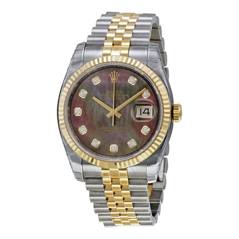 rolex oyster perpetual datejust black mother of pearl|rolex datejust 126300 price.